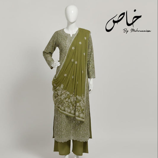 Olive Aura — 2-piece unstitched