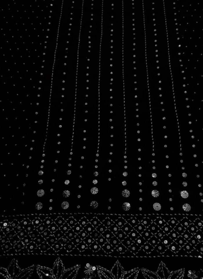 Black Mukesh Glam unstitched 2-piece