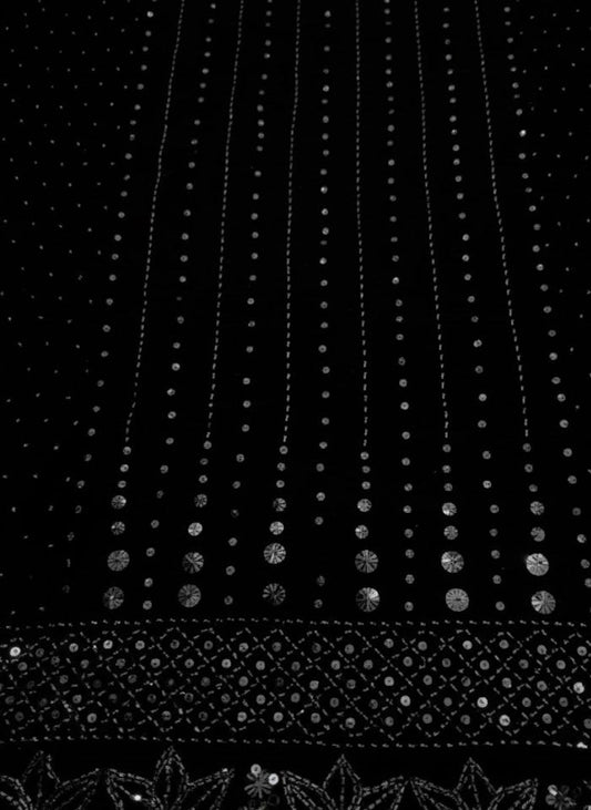 Black Mukesh Glam unstitched 2-piece